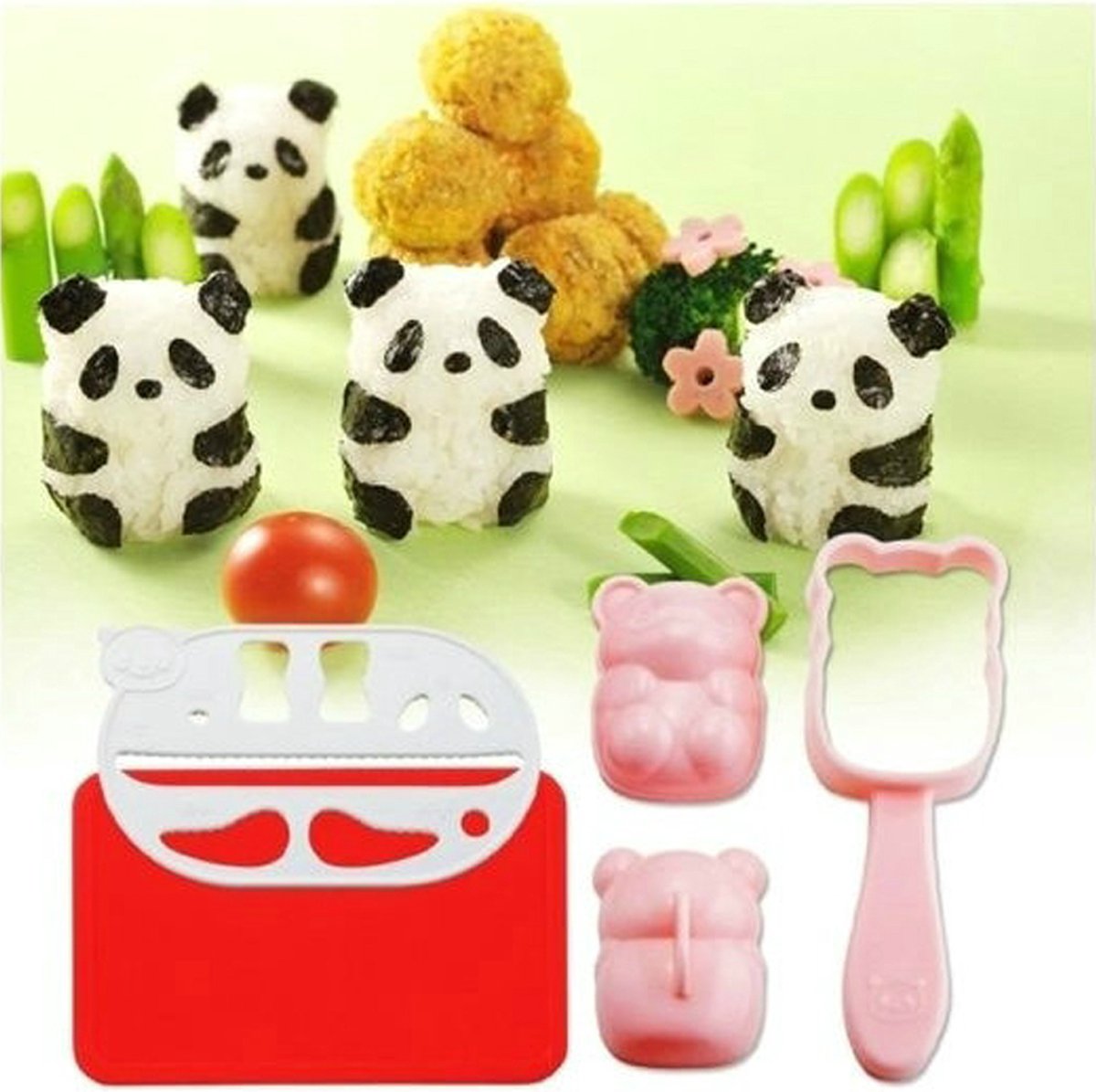Mooie Panda Sushi rijst mal matrijs + zeewier Cutter
