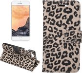 Voor iPhone 8 & 7 Leopard Patroon Horizontaal Flip Leren etui met houder & kaartsleuven & portemonnee (bruin)