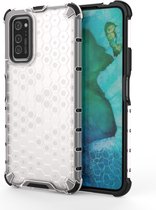Voor Galaxy S20 schokbestendig Honeycomb PC + TPU Case (wit)
