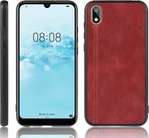 Voor Huawei Y5 2019 / Honor 8X schokbestendig naaien koe patroon huid PC + PU + TPU Case (rood)