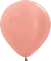 100 st Grote Rosé goud metallic ballonnen.