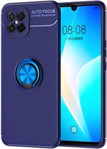 Voor Huawei Nova 8se metalen ringhouder 360 graden roterende TPU-hoes (blauw + blauw)