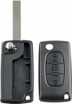 Auto 3-knops klapsleutelbehuizing afstandsbedieningskoffer voor Peugeot / Citroen