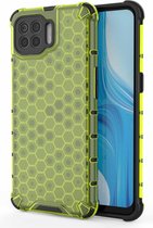 Voor OPPO A73 schokbestendige honingraat pc + TPU-hoes (groen)