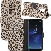Voor Galaxy S9 + luipaardpatroon PU + pc horizontaal lederen flip-hoesje met houder & kaartsleuven en portemonnee (bruin)