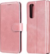 Voor OPPO Realme 7 / Narzo 20 Pro klassieke kalfsstructuur PU + TPU horizontale flip lederen tas, met houder & kaartsleuven en portemonnee (roségoud)