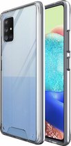 Voor Samsung Galaxy A71 5G Krasbestendig TPU + Acryl Space Beschermhoes (Transparant)