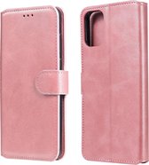 Voor Motorola Moto G9 Plus Klassieke Kalfsstructuur PU + TPU Horizontale Flip Leren Case, met Houder & Kaartsleuven & Portemonnee (Rose Goud)