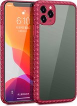 Lige-serie schokbestendige transparante pc + TPU-beschermhoes voor iPhone 12 mini (rood)