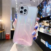 IMD Gradient Aurora Pattern Shockproof TPU beschermhoes voor iPhone 11 (roze)