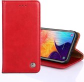 Voor Samsung Galaxy A71 5G niet-magnetische retro textuur horizontale flip lederen tas met houder & kaartsleuven & portemonnee (rood)