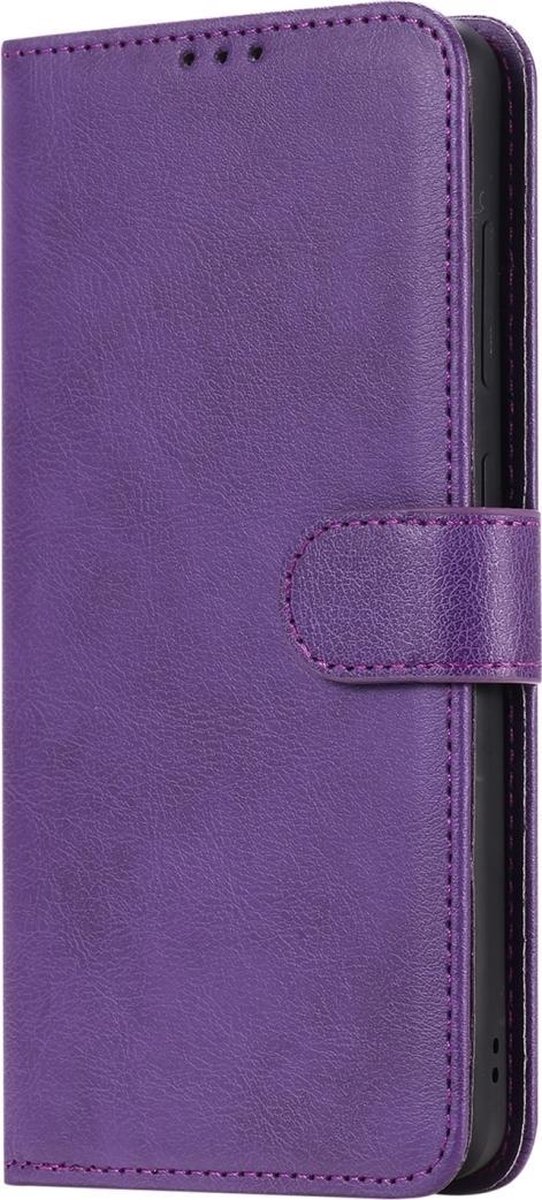 Mobigear Telefoonhoesje geschikt voor Samsung Galaxy A51 Hoesje | Mobigear Premium Bookcase Portemonnee | Pasjeshouder voor 3 Pasjes | Telefoonhoesje voor Pinpas / OV Kaart / Rijbewijs - Paars