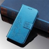 Samsung Galaxy A20s Hoesje - Mobigear - Clover Serie - Kunstlederen Bookcase - Blauw - Hoesje Geschikt Voor Samsung Galaxy A20s