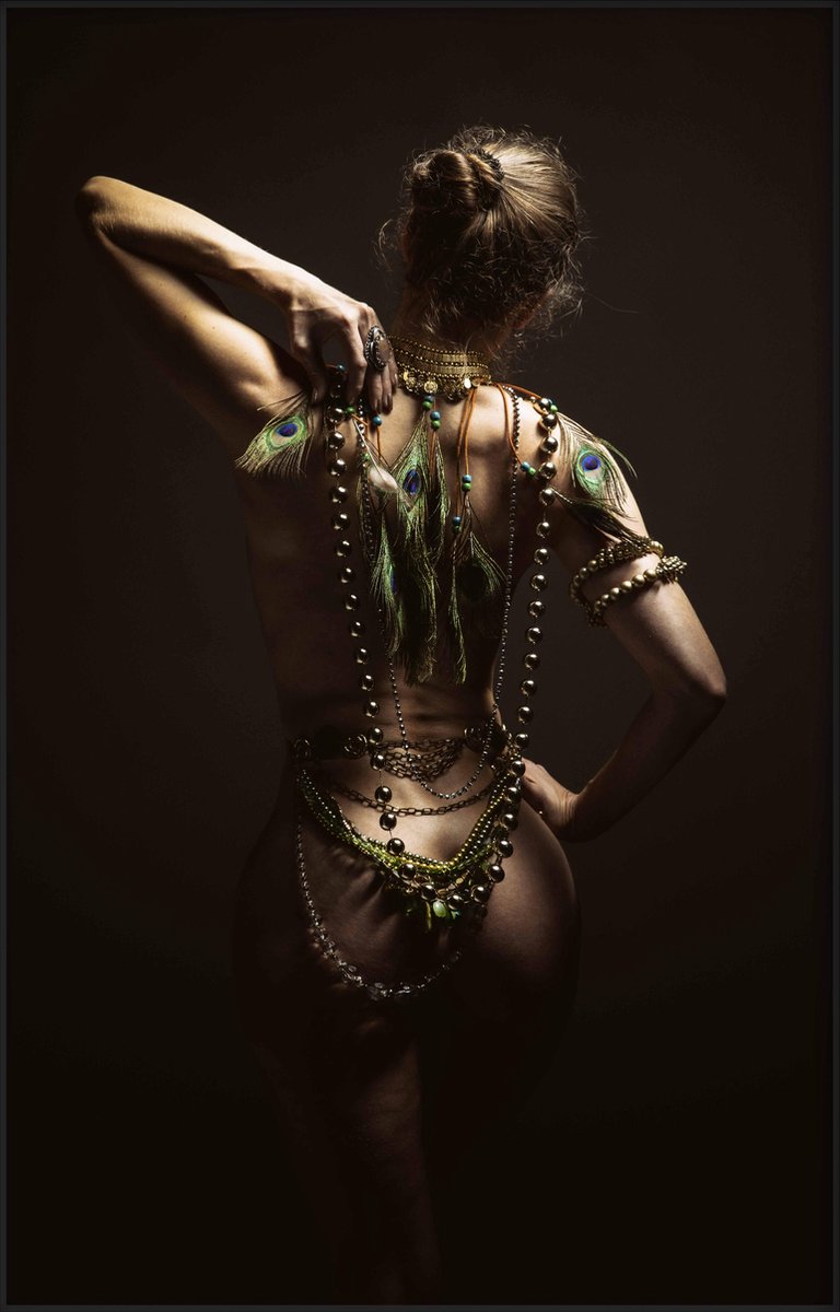 Schilderij - The Woman - Collectie Fashionista - Fine Art Plexiglas met zwarte baklijst - 98x148cm