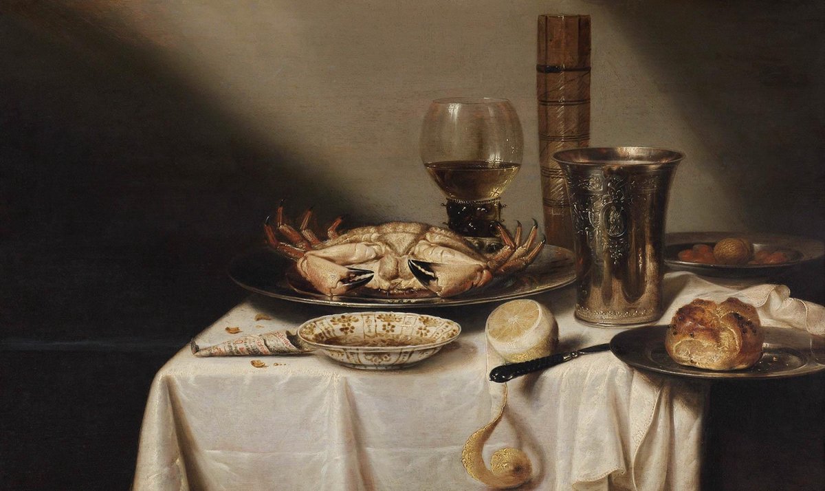 Schilderij - stilleven tafereel - Collectie dutch masters - Dibond wit - 118x70cm