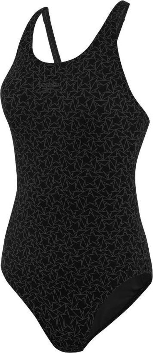 Speedo End Boomstar Allover Muscleback Sportbadpak Dames - Black/Grey — afbeelding 11