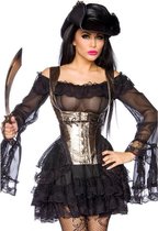 Atixo Kostuum Top -XL- Pirate Underbust Goudkleurig