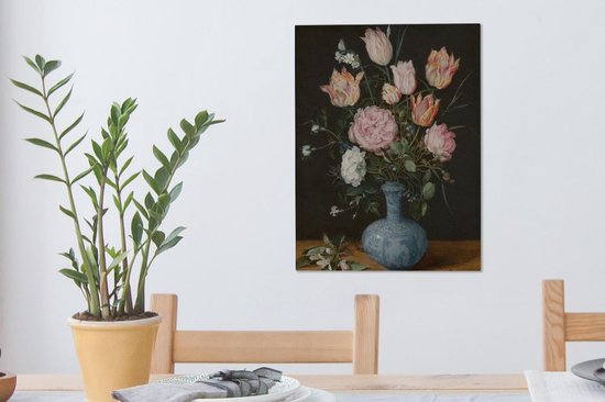 Vase Wan-Li avec fleurs - Peinture de Jan Brueghel l'Ancien Toile 30x40 cm - petit - Tirage photo sur toile (Décoration murale salon / chambre)