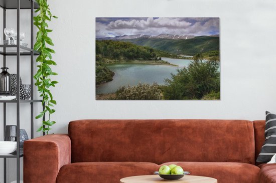 Belle nature verdoyante dans les collines du parc national Tierra del Fuego Toile 120x80 cm - Tirage photo sur toile (Décoration murale salon / chambre)