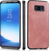 Voor Samsung Galaxy S8 Crazy Horse Getextureerd Kalfsleer PU + PC + TPU Case (Rose Gold)