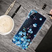 Voor OnePlus Nord N100 schokbestendig geverfd transparant TPU beschermhoes (sterbloem)