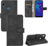 Voor Huawei Y6 (2019) / Honor Y6s Effen Kleur Huidgevoel Magnetische Gesp Horizontale Flip Kalfsstructuur PU Lederen Case met Houder & Kaartsleuven & Portemonnee (Zwart)