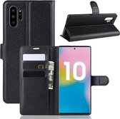Litchi Texture Horizontale Flip Leren Case voor Galaxy Note 10 Pro, met Portemonnee & Houder & Kaartsleuven (zwart)