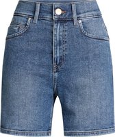 WE Fashion Dames high waisted denim short met stretch