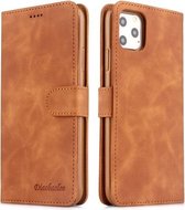 Voor iPhone 11 Pro Max Diaobaolee Pure Fresh Texture Horizontale Flip Leather Case, met houder & kaartsleuf & portemonnee & fotolijst (geel)