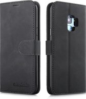 Voor Galaxy S9 Diaobaolee Pure Verse Textuur Horizontale Flip Leren Case, met Houder & Kaartsleuf & Portemonnee & Fotolijst (Zwart)