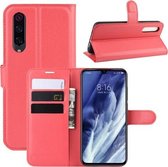 Voor Xiaomi 9 Pro Litchi Texture Horizontale Flip lederen tas met portemonnee & houder & kaartsleuven (rood)