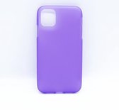 Effen kleur Matte TPU Soft Shell mobiele telefoon bescherming achterkant voor iPhone 11 Pro Max (paars)