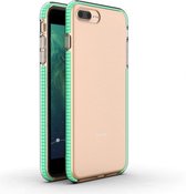 Voor iPhone 8 Plus & 7 Plus TPU tweekleurige schokbestendige beschermhoes (mintgroen)