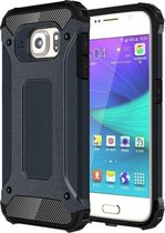 Voor Galaxy S6 / G920 Tough Armor TPU + pc combinatiebehuizing (donkerblauw)