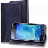 Voor Samsung Galaxy J510 Business Stitching Horizontale flip lederen tas met dubbele vouw & beugel & kaartsleuven & fotolijst & portemonnee (zwart)