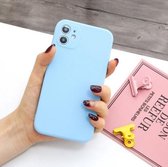 Voor iPhone 11 Magic Cube Frosted siliconen schokbestendige volledige dekking beschermhoes (babyblauw)