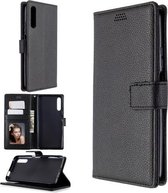 Voor Huawei P smart Pro 2019 Litchi Textuur Horizontale Flip Leren Case met Houder & Kaartsleuven & Portemonnee & Fotolijst (Zwart)