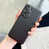 Voor Huawei P40 All-Inclusive Pure Prime Skin Plastic Case met Lens Ring Beschermhoes (Zwart)