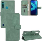 Voor Motorola Moto G8 Power Lite Effen Kleur Huidgevoel Magnetische Gesp Horizontale Flip Kalfsstructuur PU Lederen Case met Houder & Kaartsleuven & Portemonnee (Groen)