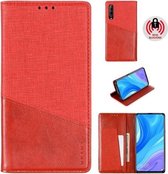 Voor Huawei P Smart Pro (2019) MUXMA MX109 Horizontale lederen flip case met houder & kaartsleuf & portemonnee (rood)