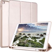 Voor iPad 10.2 Horizontale flip tablet-pc PU lederen tas met drievoudige houder en pennensleuf (goud)