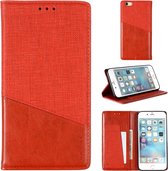 Voor iPhone 6 Plus MUXMA MX109 horizontale flip lederen tas met houder en kaartsleuf en portemonnee (rood)
