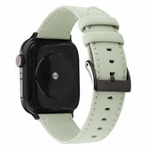 Voor Apple Watch Series 5 & 4 40mm / 3 & 2 & 1 38mm koeienhuid textuur lederen horlogeband (groen)