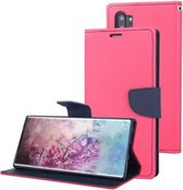 Voor Galaxy Note 10+ MERCURY GOOSPERY FANCY DAGBOEK Horizontale Flip lederen tas met houder & kaartsleuven & portemonnee (Rose Red)