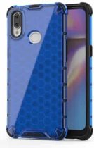 Voor Galaxy A20s schokbestendige honingraat pc + TPU-hoes (blauw)