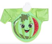 Eliz Baby Slab met mouwen Watermeloen Groen Slabber Kliederschort