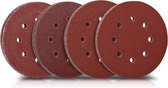 Navaris 25x rond schuurpapier - Voor schuurmachines - Klittenbandbevestiging - 125 mm - Korrel 40-100 - Schuurschijven voor hout, metaal en meer