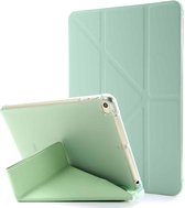 Voor iPad Mini (2019) Airbag Vervorming Horizontale Flip Leren Case met Houder & Pennenhouder (Mintgroen)