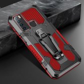 Voor Infinix Note7 Lite / Hot 9 Machine Armor Warrior schokbestendige pc + TPU beschermhoes (rood)