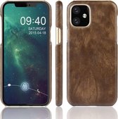 Schokbestendig Litchi Texture PC + PU-hoesje voor Apple iPhone 11 Pro Max 6.5 (bruin)